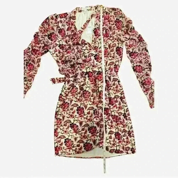 ML Monique Lhuillier Printed Velvet Cocktail Dress Size 4 NWT - Picture 11 of 16